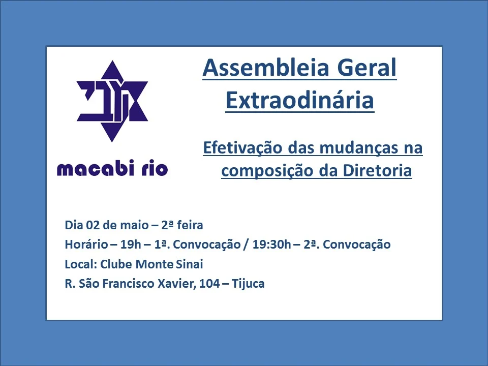 ASSEMBLEIA GERAL EXTRAORDINÁRIA