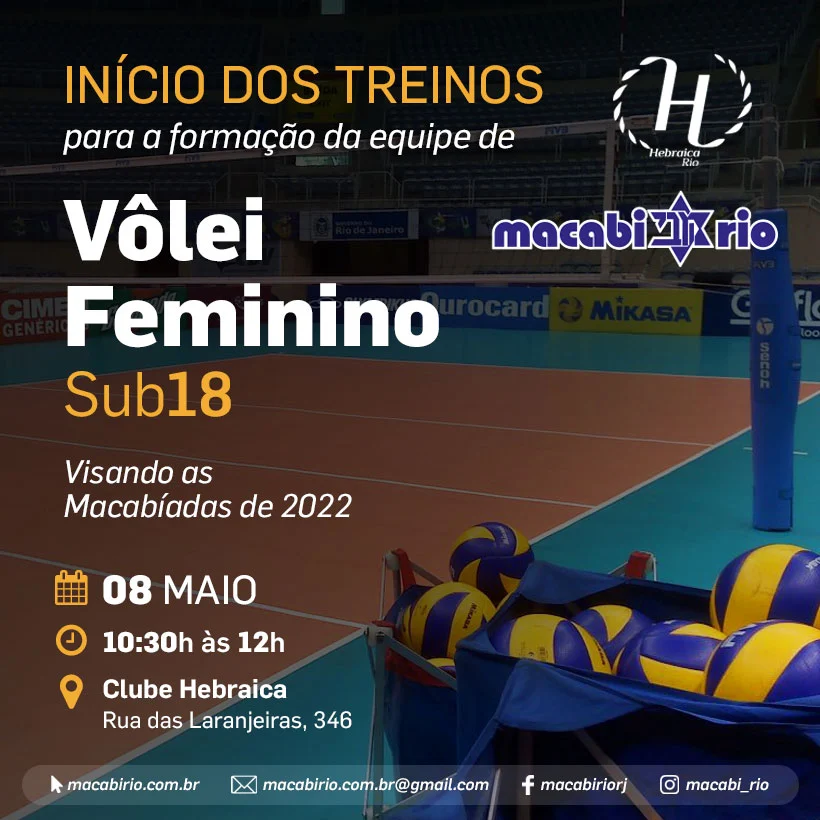 Treino Vôlei Feminino Sub18
